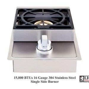 Lion Premium Grills L5631 Natural Gas Single Side Burner, 20-1/2 by 12-1/2-Inch