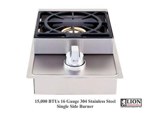 Lion Premium Grills L5631 Natural Gas Single Side Burner, 20-1/2 by 12-1/2-Inch