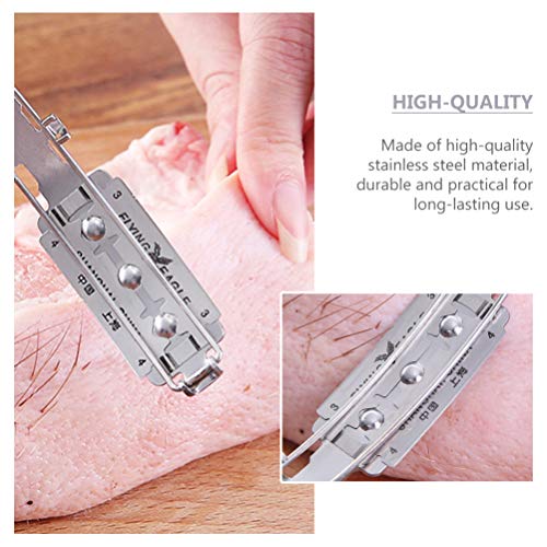 DOITOOL Pig Hair Scraper Kitchen Meat Pork Hair Blade Remover Food Processing Hair Shaver Gadget for Home Kitchen (Without Blade)