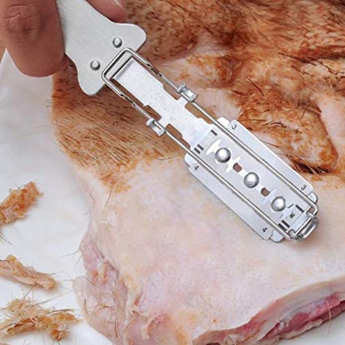 DOITOOL Pig Hair Scraper Kitchen Meat Pork Hair Blade Remover Food Processing Hair Shaver Gadget for Home Kitchen (Without Blade)