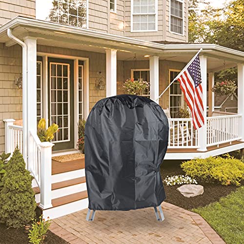 BBQ Grill Cover with Waterproof - Dust Resistant Kettle Grill Cover Fits Most of Outdoor Cooking Smoker (23.62 x 23.62 x 30.31 Inches)