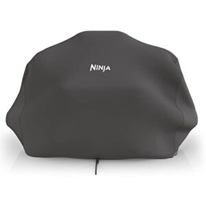 ninja xskcover premium outdoor cover, compatible woodfire grills (og700 series), water-resistant, anti-fade fabric, lightweight, black, 19'' x 24'' x 13'