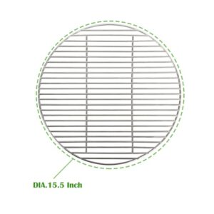 OLIGAI Cooking Grill Grates for Medium Big Green Egg,Stainless Steel Round Wire Grill Grate,Cooking Grate Replacement for Most Barbecue Ceramic Grill and Smoker 15.5“ for M BGE