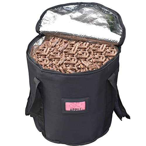 20LBs Fuel Pellet Storage Bag - Wood Pellet Container - Smoker Pellet Dispenser - Wood Pellet Storage Bucket - Anti-Shock Foam Layer Reduces Wood Pellets/Charcoal Chipping