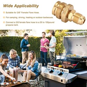 WADEO Portable 1LB Propane Tank Canister Regulator Adapter Connection to 3/8" Male Flare (5/8"-18UNF) Thread, Portable Camping Grill Stove Parts for Heaters, Burner, Cooker, Fire Pit Parts