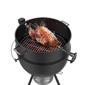 LS'BABQ 22.5 Inch Charcoal Kettle Rotisserie Kit for Weber 22 Inch and 22.5 Inch Kettle Grill, and Other Similar Size Grills,Heavy Duty Grill Rotisserie Kit for Cooking