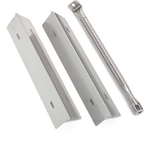 napoleon 1 burner and 2 sear plates stainless steel replacement part set for the rogue series prestige 500 propane grills, silver