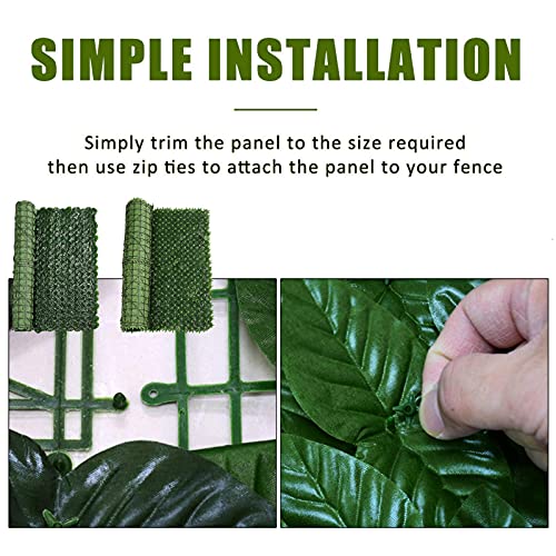 DETTELIN Artificial Ivy Privacy Fence Screen, 20x118in Thick Artificial Hedges Fence and Faux Ivy Vine Leaf Decoration for Outdoor Garden Decor