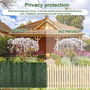 DETTELIN Artificial Ivy Privacy Fence Screen, 20x118in Thick Artificial Hedges Fence and Faux Ivy Vine Leaf Decoration for Outdoor Garden Decor