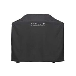 Everdure Grill Cover for Force 2-Burner Propane Gas Grill, Long Cover with Durable Velcro Straps, Waterproof Lining and 4 Season BBQ Grill Protection, Black, 46.3”L x 29.3”W x 42”H