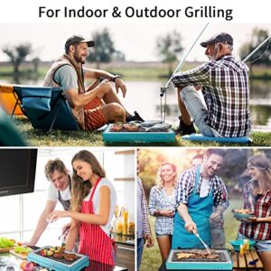 Disposable Grill, Portable Charcoal Grill, Grilling Kit for Indoor & Outdoor Cooking, Lightweight Ready to Use Instant Grill Set for Barbecue BBQ Picnic Camping Deck Gift for Christmas Xmas (Large)