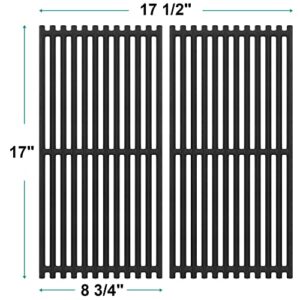 EasiBBQ Cast Iron Grill Grates for Charbroil 463642316 463644220 G369-0030-W2 G469-0005-W1 G460-0500-W1, 17 Inch Cooking Grate for Char-Broil 463675016, for nexgrill Evolution 720-0864 720-0864m