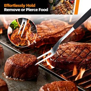 39PCS BBQ Tools and Grill Accessories, Grill Barbecue Set for Camping/Backyard, Stainless Steel Grill Tools with Heat-Resistant Handle, Thermometer, Grill Mats, Fork, Tongs-Perfect Grill Gifts for Men