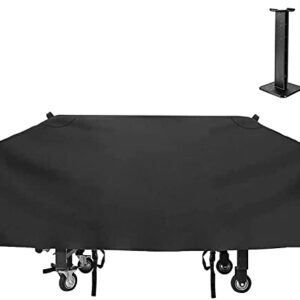 QuliMetal 36 Inch Griddle Cover for Blackstone Outdoor Cooking Flat Top Griddle Station, Camp Chef Flat Top Grill and Most 4 Burner Flat Top Grill Griddle, 600D Heavy Duty Cover with Support Pole