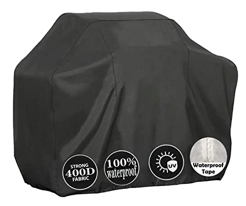 Grill Cover，Black Barbecue Grill Covers，75-Inch Waterproof UV Resistant Heavy Duty BBQ Gas Grill Cover，Fits Grills of Weber Nexgrill Brinkmann Char-Broil and More (L: 75" L x 28" D x 46" H)