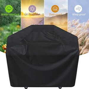 Grill Cover，Black Barbecue Grill Covers，75-Inch Waterproof UV Resistant Heavy Duty BBQ Gas Grill Cover，Fits Grills of Weber Nexgrill Brinkmann Char-Broil and More (L: 75" L x 28" D x 46" H)