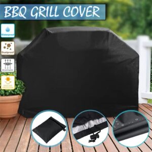 Grill Cover，Black Barbecue Grill Covers，75-Inch Waterproof UV Resistant Heavy Duty BBQ Gas Grill Cover，Fits Grills of Weber Nexgrill Brinkmann Char-Broil and More (L: 75" L x 28" D x 46" H)