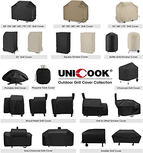 Unicook Heavy Duty Waterproof Barbecue Gas Grill Cover, Small 50-inch BBQ Cover, Special Fade and UV Resistant Material, Fits Grills of Weber Char-Broil Nexgrill Brinkmann and More, 50"W x 22"D x 40"H