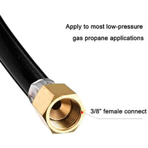 GCBSAEQ Propane Regulator and Y Splitter Hose 2FT for Low Pressure Blackstone/Weber/Kenmore/Brinkman Gas Grills Heater