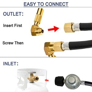 GCBSAEQ Propane Regulator and Y Splitter Hose 2FT for Low Pressure Blackstone/Weber/Kenmore/Brinkman Gas Grills Heater