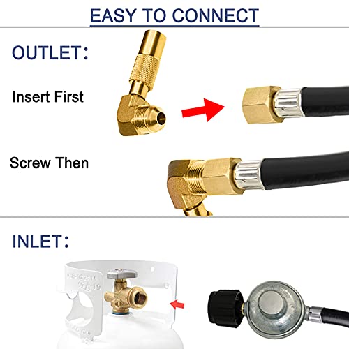 GCBSAEQ Propane Regulator and Y Splitter Hose 2FT for Low Pressure Blackstone/Weber/Kenmore/Brinkman Gas Grills Heater