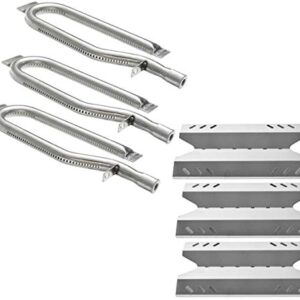 Hisencn Grill Repair Kit Replacement for Members Mark BQ05046-6, BBQ Pro BQ05041-28, BQ51009, Sam's Club, Outdoor Gourmet Gas Grill Models, Stainless Steel Pipe Burner Tube, Heat Plate Tent Shield