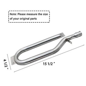 Hisencn Grill Repair Kit Replacement for Members Mark BQ05046-6, BBQ Pro BQ05041-28, BQ51009, Sam's Club, Outdoor Gourmet Gas Grill Models, Stainless Steel Pipe Burner Tube, Heat Plate Tent Shield