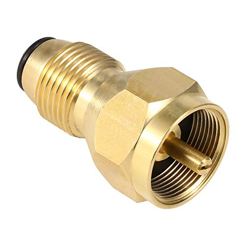 Joywayus Propane Tank Refill Adapter with 4 Propane Bottle Caps Universal for All 1 lb Propane Tank Small Cylinders - Safest Tank Fill Attachment and Solid Brass Regulator Valve Accessory