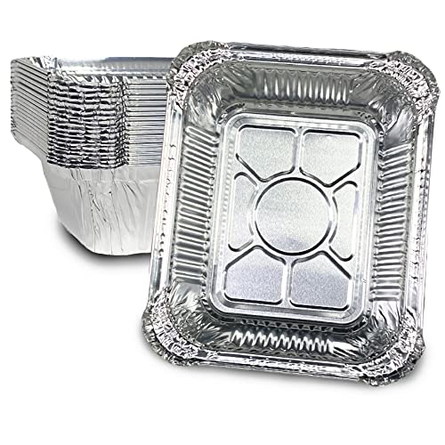 ZEDVY (20 Pack) Drip Pans Compatible with Napoleon BBQ Grills 62007 Grease Tray Prestige I, Prestige II, Prestige V, Prestige PRO, Rogue, Mirage, and Ultra Chef l Disposable Aluminum Foil Replacement