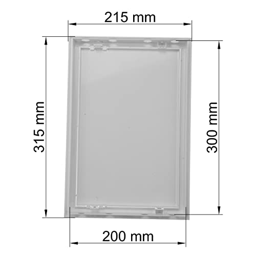 Vent Systems 8'' x 12'' Inch Access Panel - Easy Access Doors - ABS Plastic - Access Panel for Drywall, Wall and Ceiling Electrical and Plumbing Service Door Cover