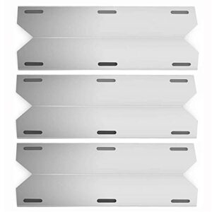 hongso spa231 (3-pack) stainless steel bbq gas grill heat plate, heat shield, heat tent, burner cover, vaporizor bar, and flavorizer bar for costco kirland, jenn-air, nexgrill, lowes (17 3/4