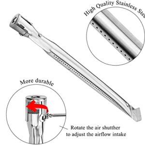 Hisencn Replacement Repair Parts Compatible with Kenmore 146.23678310, 146.23679310, 640-05057371-6, 640-05057373-6 Gas Grills Models, 3 Packs Stainless Steel Grill Burner, Heat Plates Tent Shield