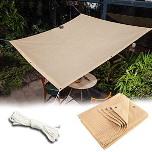 ALBN Sun Shade Cloth Shade Netting 85% Shadow Rate UV Blocking Breathable HDPE for Balcony Patio Garden Plants Covering (Color : Beige, Size : 2x4m)