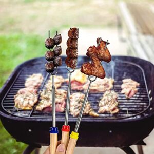 Simple Deluxe 24 Pcs 32 inch Marshmallow Roasting Sticks Extendable Design - Stainless Steel Smores Skewers For Camping, Bonfire, Fireplace, Retractible Sticks with Wooden Handle