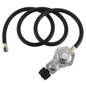 artilife 5ft two stage propane regulator with hose - 5/8-18unf female for rv, grill, fire pit, gas generator, gas stove, ranges and more