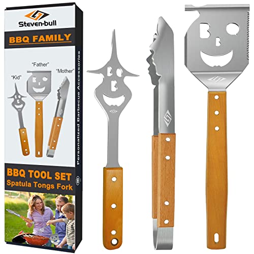 STEVEN-BULL S BBQ Tools Grill Set, Extra Long BBQ Accessories,Grill Accessories for Outdoor Grill,Best BBQ Grilling Gifts for Men Unique