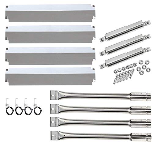 Hisencn Replacement Charbroil 463248208,463268107,466248208 Gas Grill Stainless Steel Burners, CrossoverTubes, Heat Plates, Electronic igniters