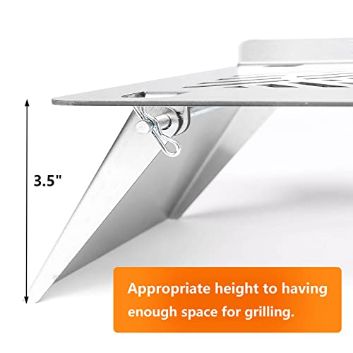 GRISUN Warming Rack for Blackstone 28 inch Griddle, Griddle Warming Rack for Blackstone Griddle 28 inch, Stainless Steel Upper Rack with Foldable Legs, Multi-Functional Slots