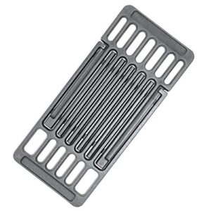 hongso adjustable cast iron grill grates, universal cooking grid grate replacement for gas grill, extends from 14" up to 20" l,1 pack, pcb002