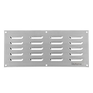 skyflame stainless steel venting panel for masonry fire pits/fireplaces and outdoor kitchens 15-inch by 6-1/2-inch