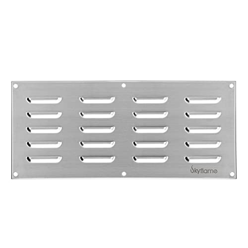 Skyflame Stainless Steel Venting Panel for Masonry Fire Pits/Fireplaces and Outdoor Kitchens 15-Inch by 6-1/2-Inch