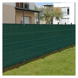 albn balcony privacy screen fence cover 85% privacy protective metal holes hdpe tear resistance for outdoor garden yard wall, with cable ties (color : dark green, size : 1.5x5m)