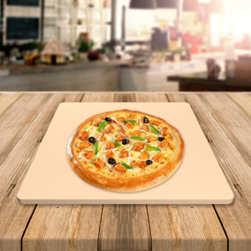 GYBER 11 inch Pizza Stone Replacement for Grill and Oven | Square Shape for 10" Homemade Pizza