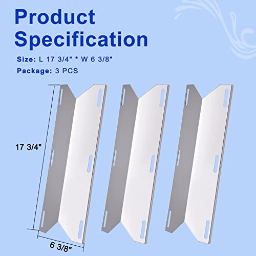 Aibabcue Gas Grill Heat Shield Replacement Parts for Jenn-Air 720-0099, 720-0336, 720-0171, 720-0511, 720-0061 Grill Model, Stainless Steel Heat Plate Tent, Grill Burner Cover for Jennair 720-0099