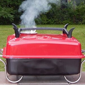 Raptor Grilling's Money Saving, Clean Hands, Large Portable Charcoal Grill -RED- VR10017AA