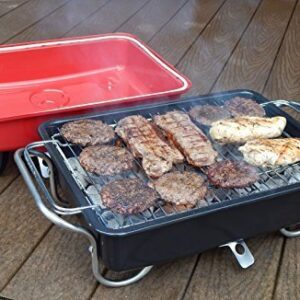 Raptor Grilling's Money Saving, Clean Hands, Large Portable Charcoal Grill -RED- VR10017AA