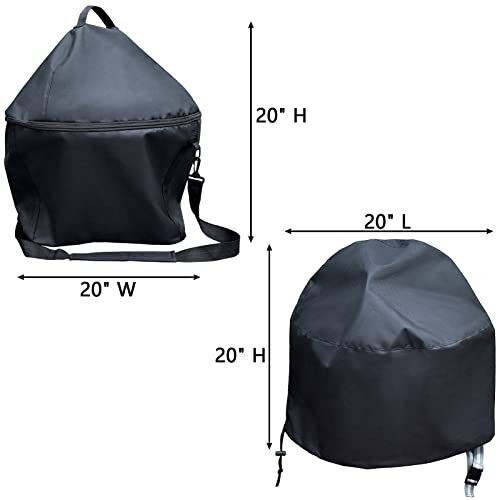 Portable Grill Carry Bag and Grill Cover for Weber Jumbo Joe Charcoal Grill 18 Inch, Grill Cover Compatible with Jumbo Joe 18-in Portable Grill