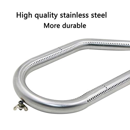 Hisencn Stainless Steel Gas Grill Burner Replacement, BBQ Tube Pipe Burner Parts for Costco Kirkland 720-0011, 720-0108, 720-0021, Nexgrill, Virco Classic Models, 16 1/2 inch x 6 1/8 inch,Set of 3