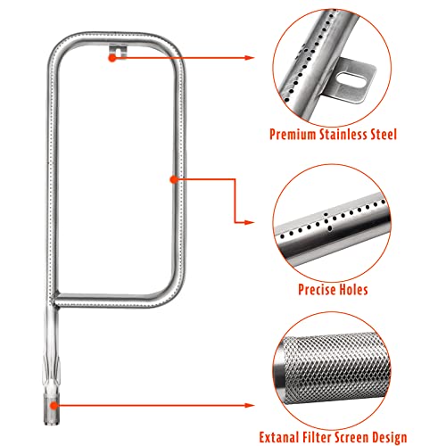 MARS CAMP 41862 Grill Burner Replacement for Weber 69956/60041 Compatible with Weber Q200, Q220, Q2000 Q2200, 396000, 396001, 396002, 566002, 53060001,304 Stainless Steel,20.5 Inches