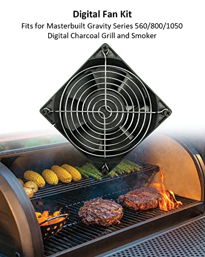 Digital Fan Kit Fits for Masterbuilt MB20040220/MB20041220 Gravity Series 560/1050 XL Digital Charcoal Grill + Smokers,Replace 9904190040